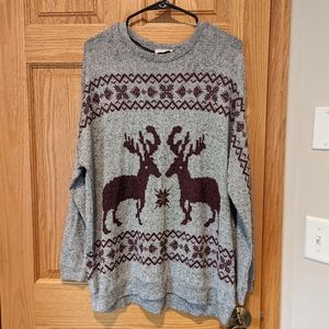 Pink Lily Reindeer Top | M